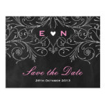 Charming Initials Save the Date Postcard