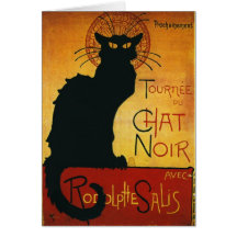 Chat Noir - schwarze Katze Karte
