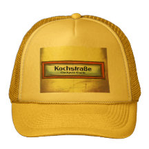 Checkpoint Charlie, Kochstrabe, Gelb und Orange Baseballcaps