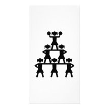 Cheerleader Pyramid Photo Card Template