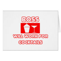 Chef… arbeitet für Cocktails Grußkarten