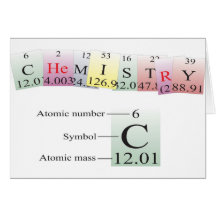 Chemie buchstabiert mit Elementen Grußkarten