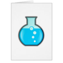 Chemie-Wissenschafts-Becher Grußkarte