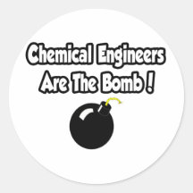 Chemieingenieure sind die Bombe! Runde Aufkleber