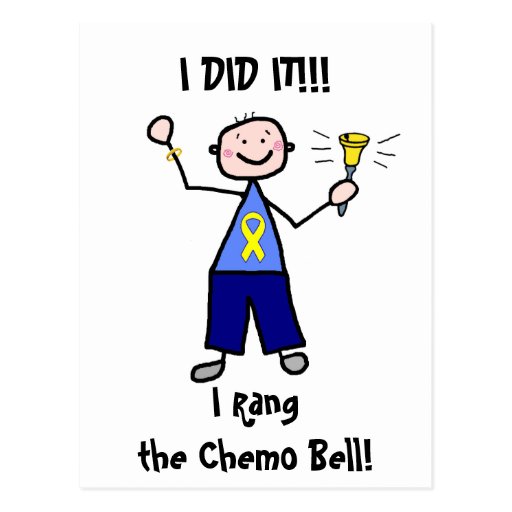 Chemo Bell - gelbes Band Postkarte