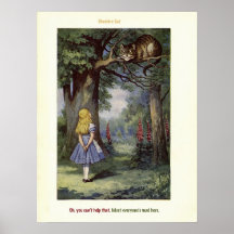 Cheshire CAT-Alice im Wunderlanddruck Plakatdruck