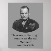 "Chesty" Abziehvorrichtung General-Lewis -- Marine Plakatdrucke