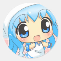Chibi Anime-Mädchen-Aufkleber 1