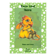 Chibi Drache Ankündigungskarte