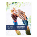 Chic-Umbau-Save the Date Postkarte - Marine-Blau