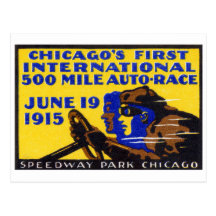 Chicago-Auto 1915, das Plakat läuft Postkarten