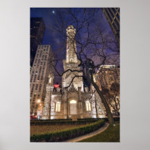 Chicago-Wasserturm Plakatdrucke