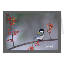 Chickadee auf bittersüßer Anmerkungs-Karte