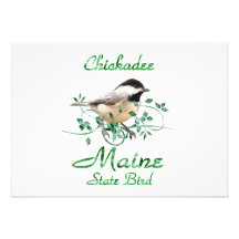 Chickadee-Maine-Staats-Vogel Personalisierte Ankündigungskarte