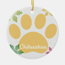 Chihuahua-Tatzen-Weihnachtsverzierung Weihnachtsornament
