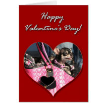 Chihuahua-Valentinstag-Karte