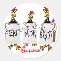 Chik-fil-ein-Loch Runde Sticker