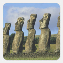 Chile, Ostern-Insel, Rapa Nui, Ahu Akivi Quadratsticker