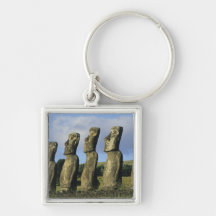 Chile, Ostern-Insel, Rapa Nui, Ahu Akivi Schlüsselanhänger