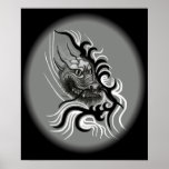 China-Drache in Tattoo Style Plakate