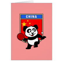 China-Tischtennis-Panda Grußkarten