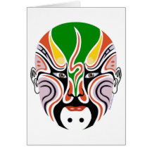 Chinese-Peking-Opern-Masken-Gruß-Karte