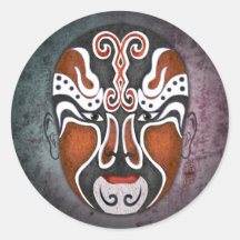 Chinesische Opern-Masken - Guo Huai Sticker