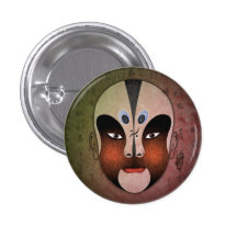 Chinesische Opern-Masken - Wei Chigong Anstecknadelbuttons