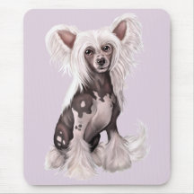 Chinesische unbehaarte mit Haube sitzen Mousepads