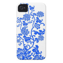Chinesischer blaues und weißes Porzellan-dekorativ Case-Mate iPhone 4 Hüllen