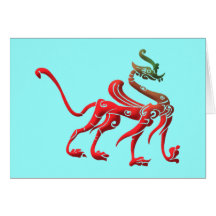 chinesischer Drache chinese dragon Grußkarte