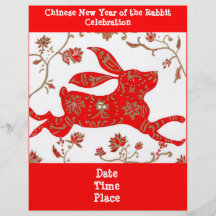 Chinesischer Kaninchen-Astrologie-Flyer