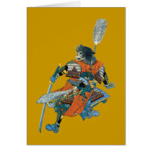 chinesischer Krieger chinese warrior Grußkarte