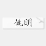 Chinesischer Name von Yao Ming Auto Aufkleber