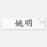 Chinesischer Name von Yao Ming Autosticker