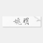 Chinesischer Name von Yao Ming Autosticker