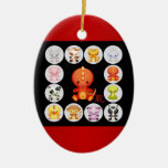 Chinesischer Tierkreis geboren im Jahr des Drachen Weihnachtsbaum Ornament