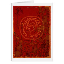 Chinesischer Tierkreis-Hahn Grußkarten