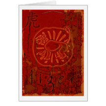 Chinesischer Tierkreis-Tiger Grußkarten