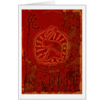 Chinesisches Tierkreis-Kaninchen Karte