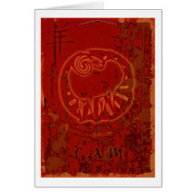 Chinesisches Tierkreis-RAM Grußkarten