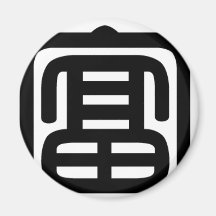 Chinesisches Wort: gao1 fu4 shuai4 hoch, reich, hü Kühlschrankmagnet