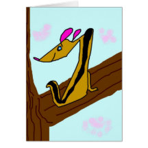 Chipmunk in einem Baum Grußkarte