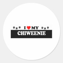 CHIWEENIE RUNDE STICKER