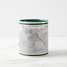 Chopper Lammers auf Harley Skizze-Becher Kaffee Tasse