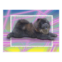 Chow-Chow Wang Postkarte