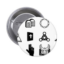 Christian religious icons pinback button