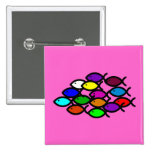 Christliche Fisch-Symbole - Regenbogen-Schule Buttons