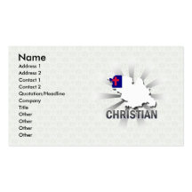 Christliche Flaggen-Karte 2,0 Visitenkarten Vorlagen