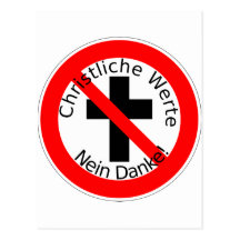 Christliche Werte - Nein Danke! Postkarte